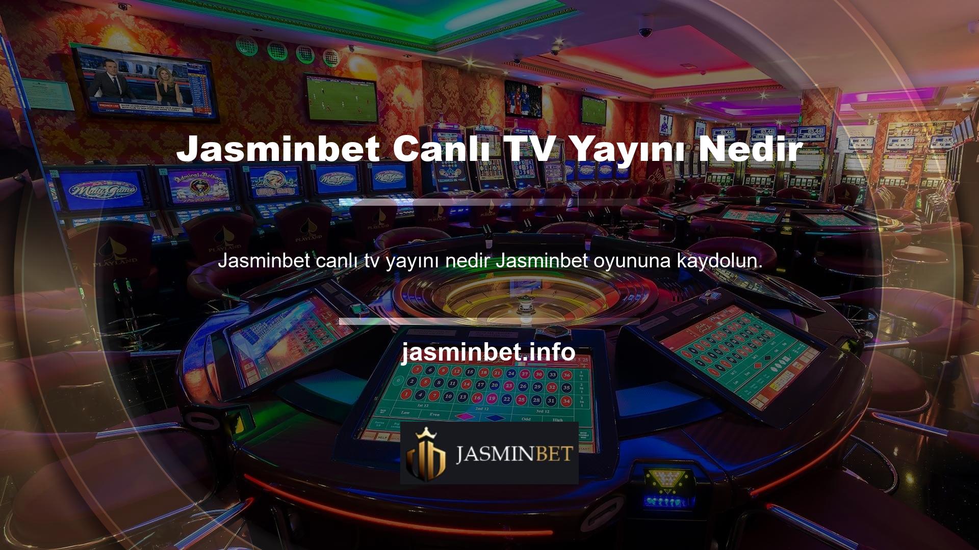 Casino ve casino oyunlarının yanı sıra Jasminbet TV gibi sistemlerde oynanabilen uygulamalar da geliştiriyoruz